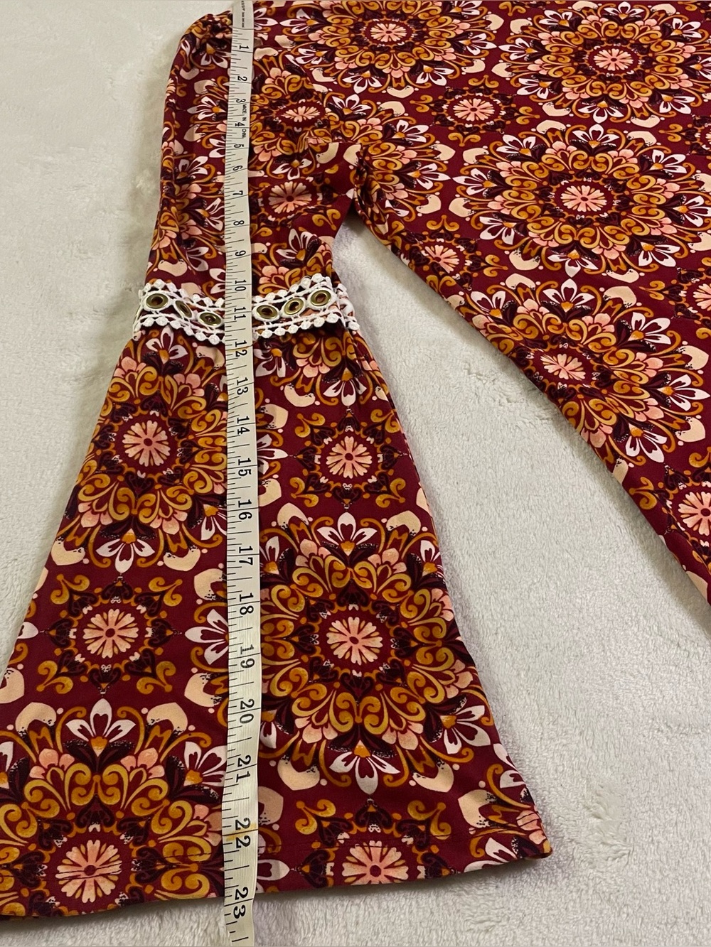 NWT Harlow & Rose Retro Style Long Sleeve Hippie Dress size S - Picture 9 of 12